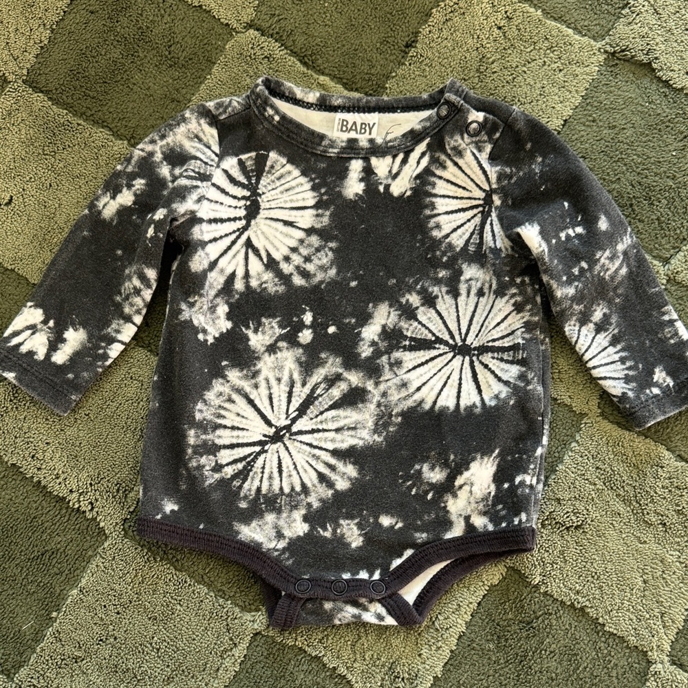 Cotton On Black and White Patterned Kids Bodysuit